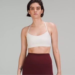 Lululemon Flow Y White Sports Bra (A-C Cups) - size 4